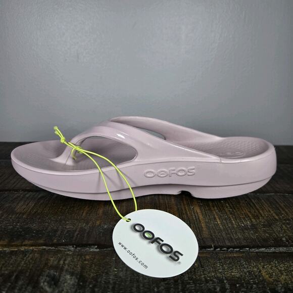NEW Oofos Oolala Luxe Womens Size 6 Recovery Slip-On Flip Flop Sandals Pink - Picture 6 of 12